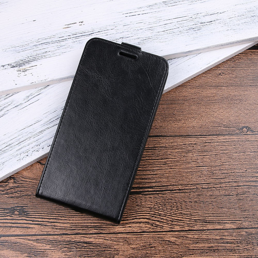 iPhone Xs / X - Leder Flip Case Mit Fotofach Vertikal