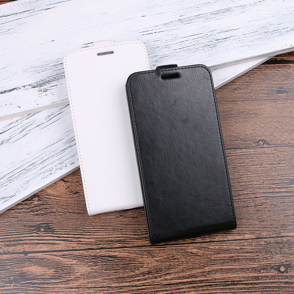 iPhone Xs / X - Leder Flip Case Mit Fotofach Vertikal