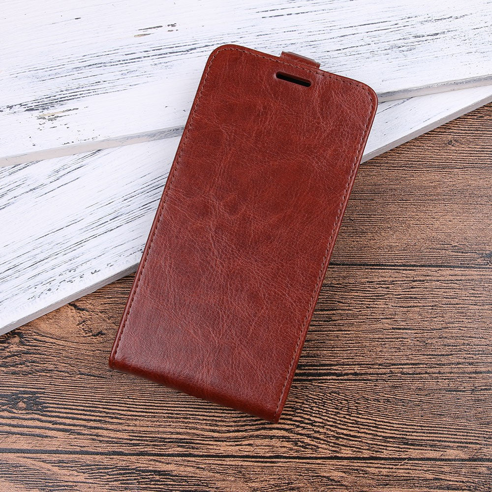 iPhone Xs / X - Leder Flip Case Mit Fotofach Vertikal