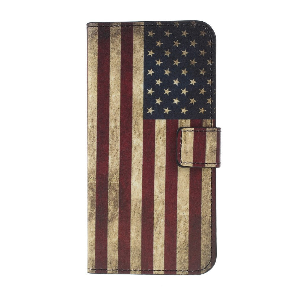 Galaxy S10 - Leder Hüllen Etui USA Amerika Flagge