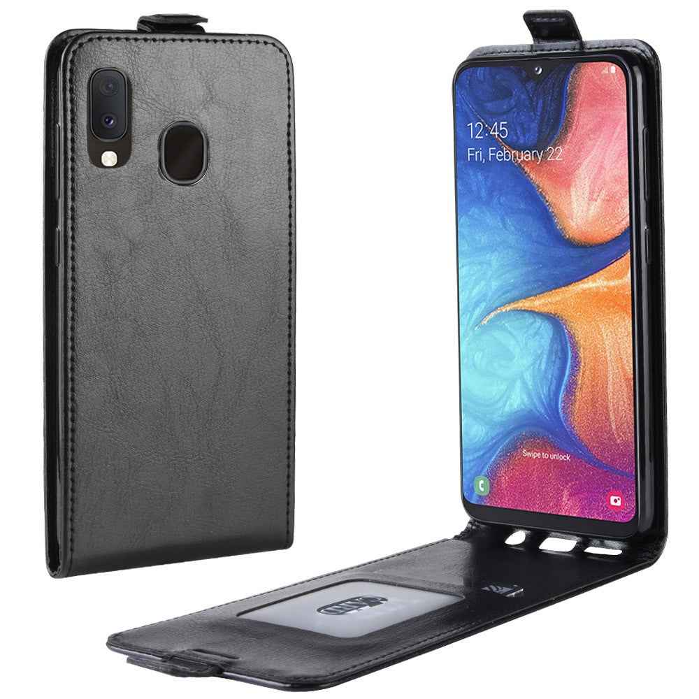 Galaxy A20E- Custodia Classica in Pelle Flip