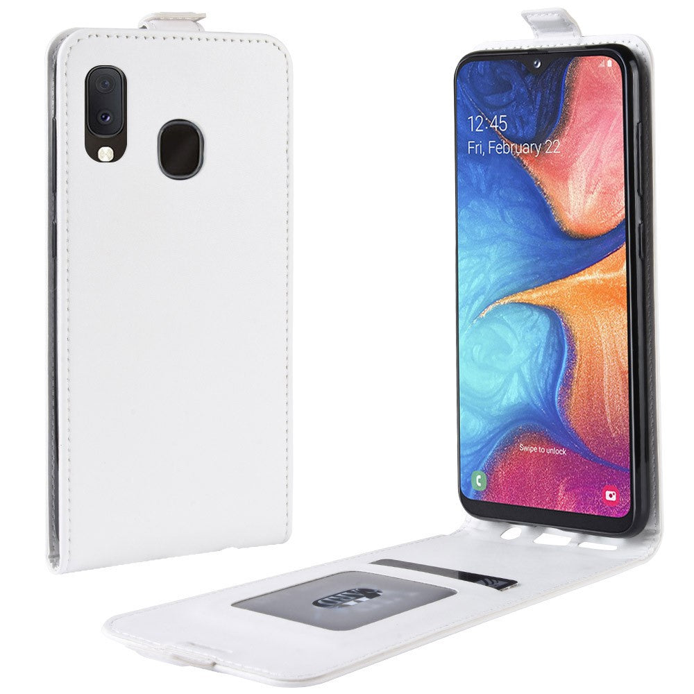 Galaxy A20E- Custodia Classica in Pelle Flip