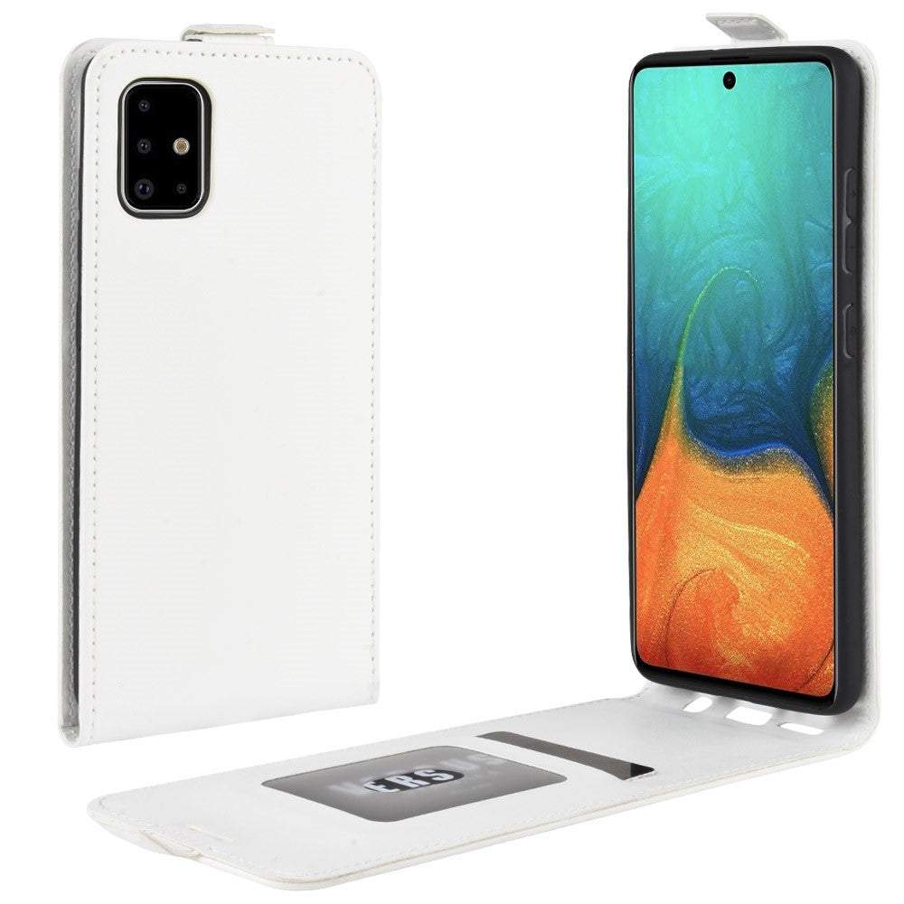Galaxy A71 - Klassisches Leder Flip Case Vertikal
