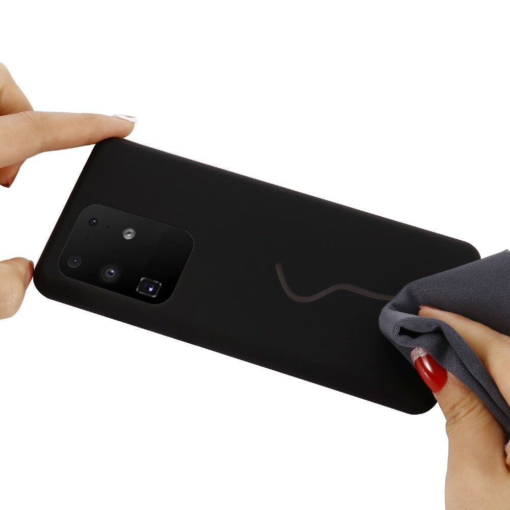 Galaxy S20 Ultra - Matte Silikon Gummi Hülle schwarz