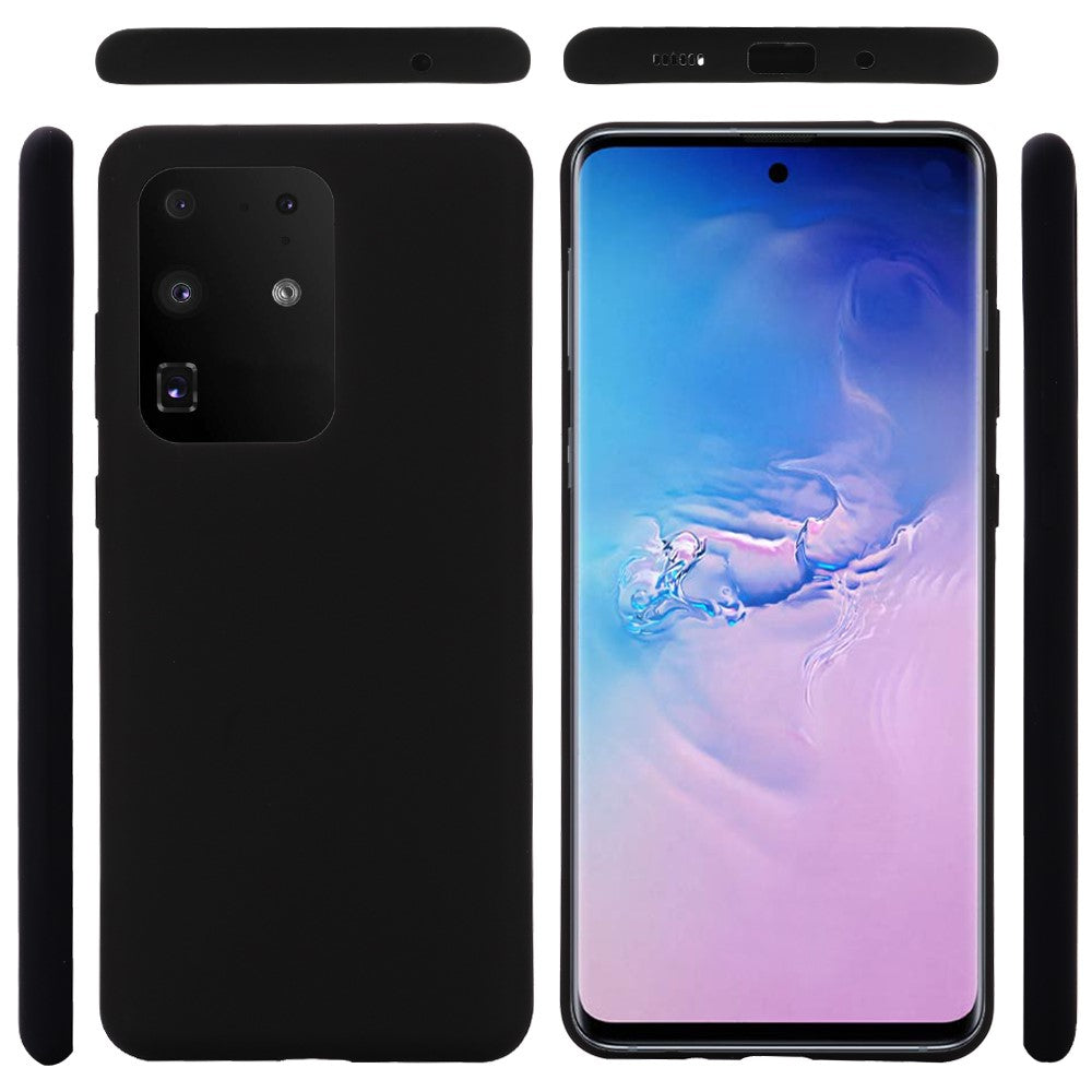 Galaxy S20 Ultra - Matte Silikon Gummi Hülle schwarz