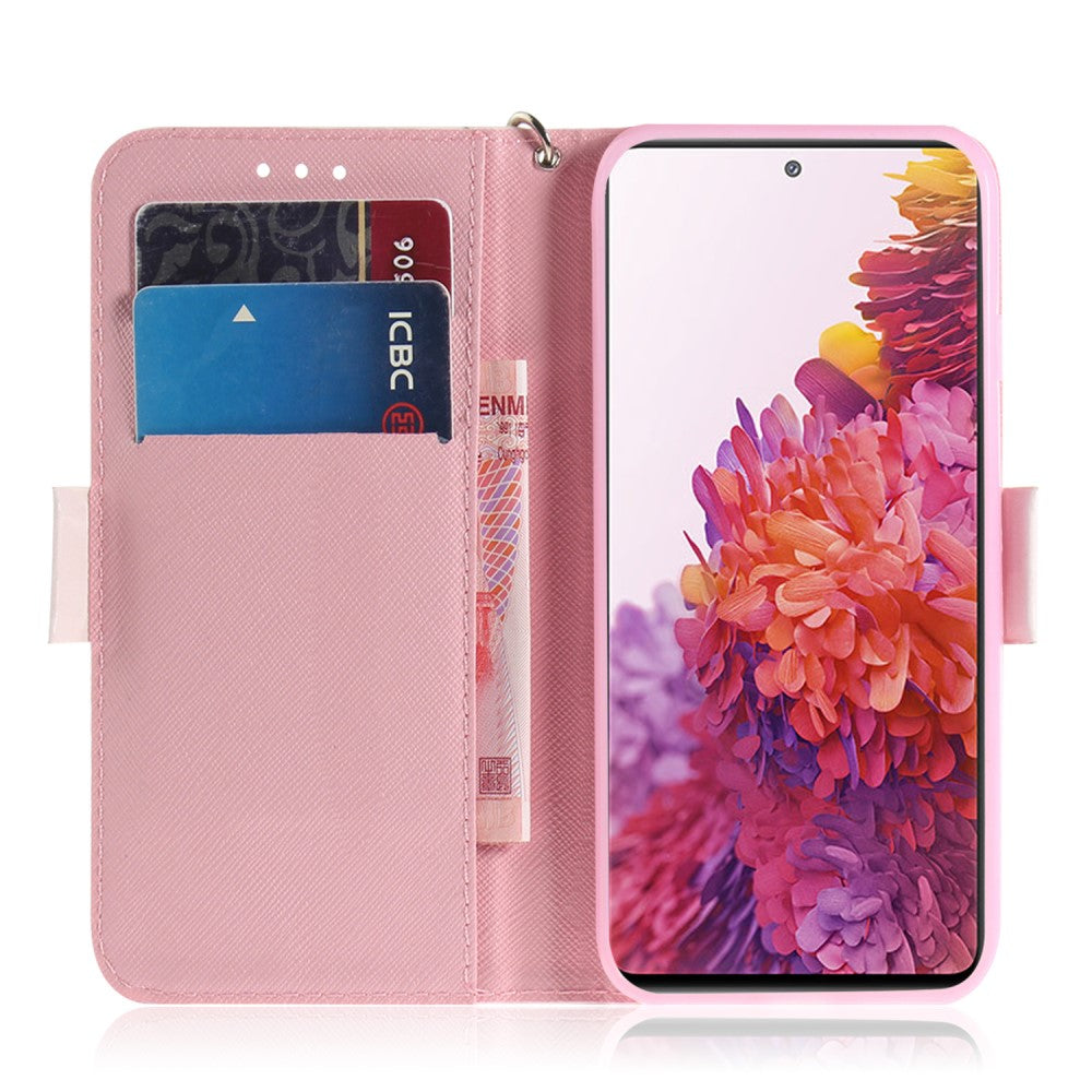 Galaxy S20 FE - Etui Glitzer Effekt Blüten