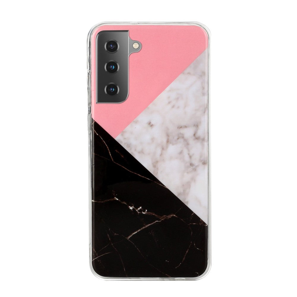 Galaxy S21 - Custodia in gomma siliconica morbida ciano Marble