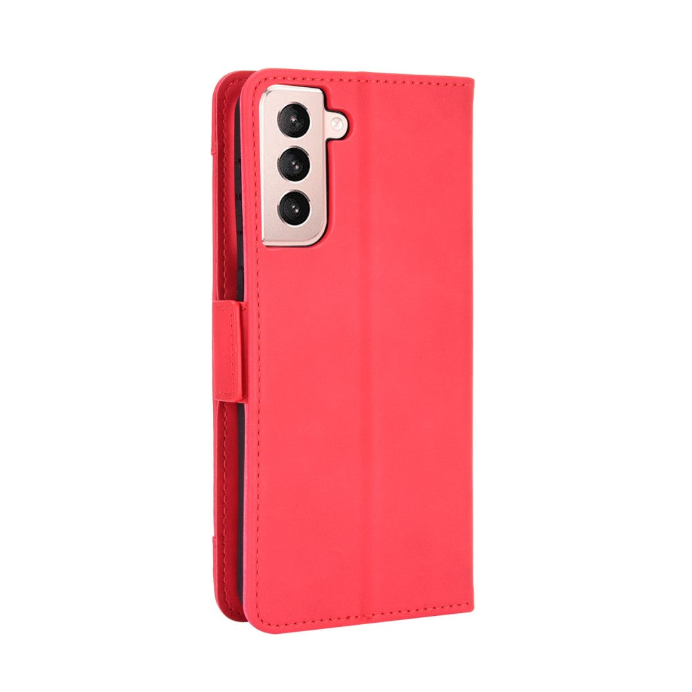 Galaxy S21 - Custodia con molti scomparti per carte di credito rosa