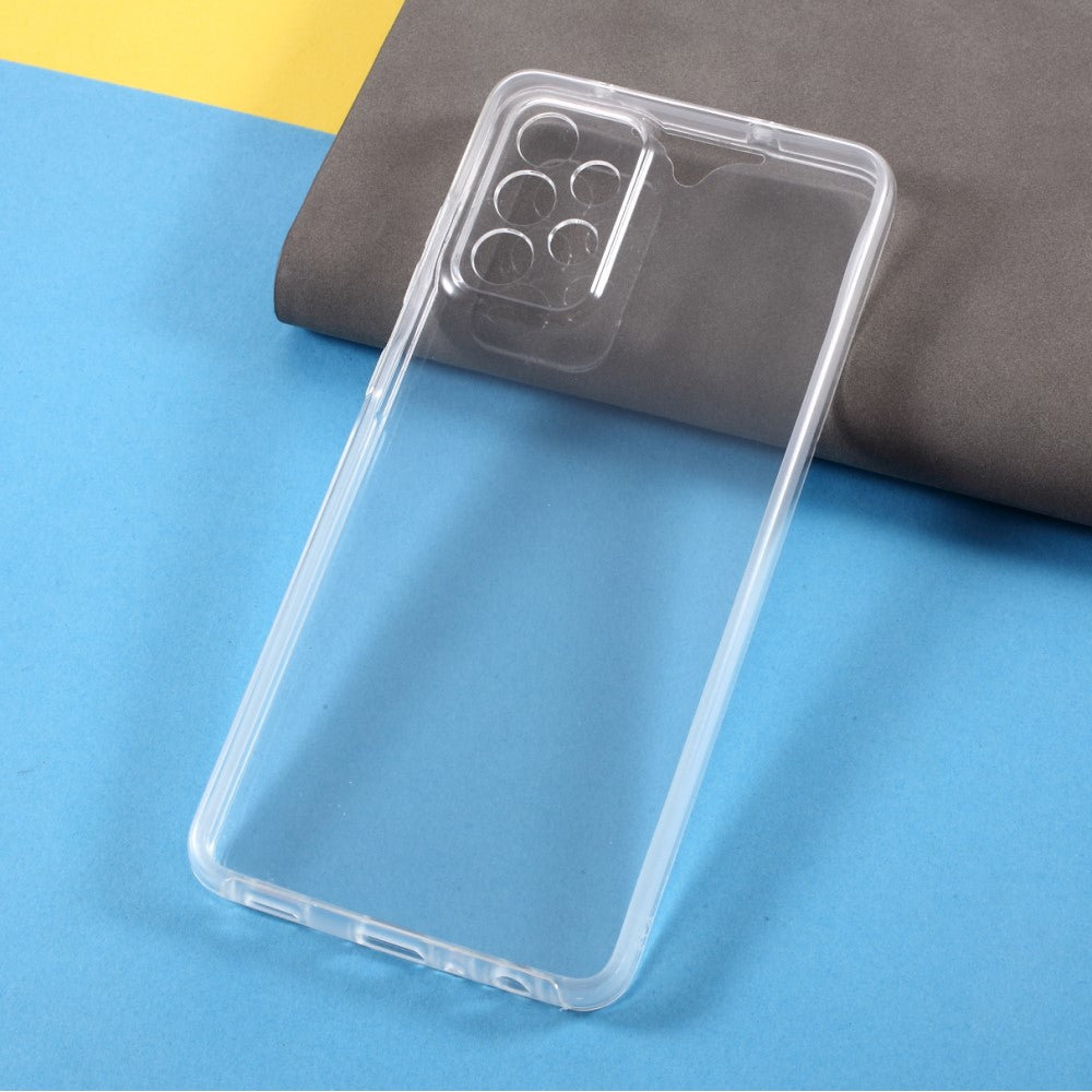 Galaxy A72 - Hartschale mit PET-Folie und Gummirand transparent