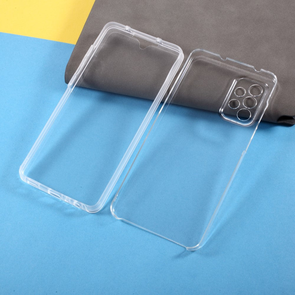 Galaxy A72 - Hartschale mit PET-Folie und Gummirand transparent