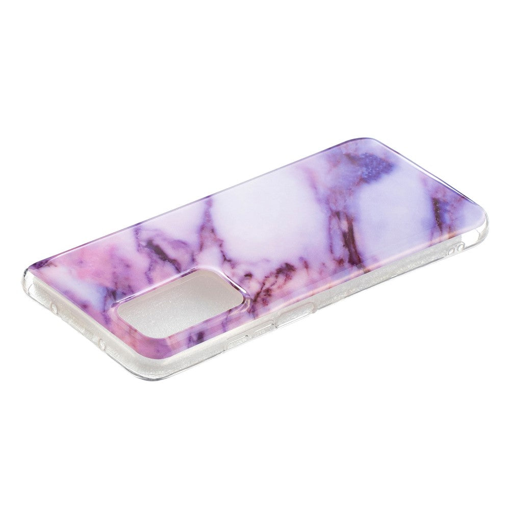 Galaxy A72 - Custodia in gomma siliconica morbida Marmo bianco