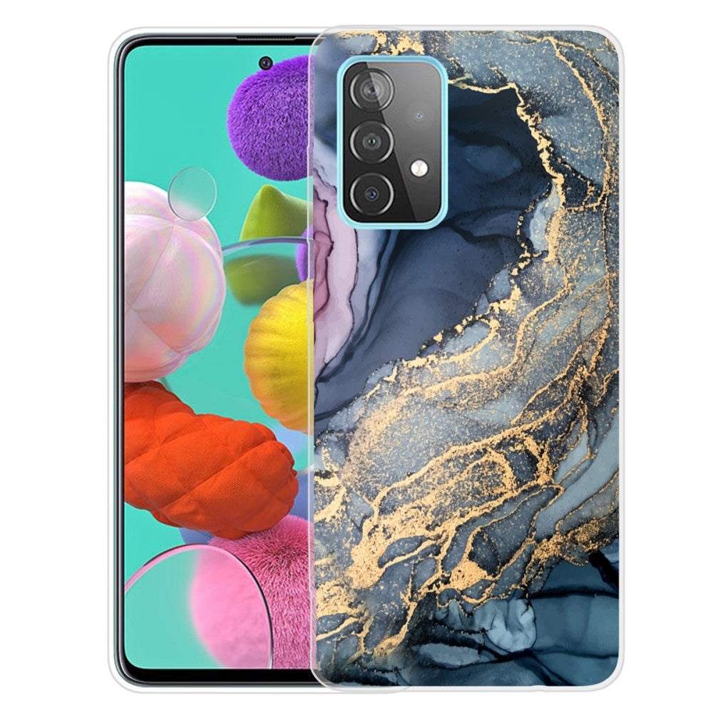 Galaxy A32 - Softes Silikon Gummi Case blue Marble