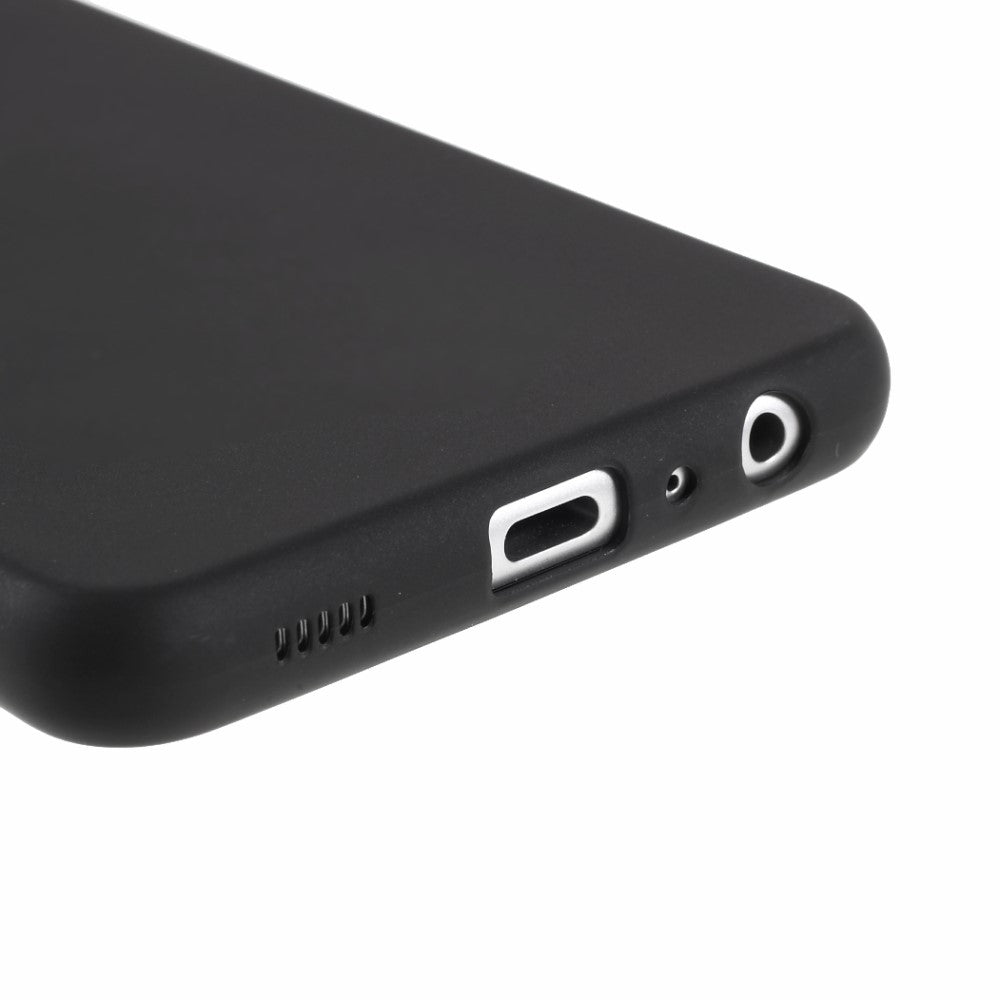Galaxy A32 5G - Matte Silikon Gummi Hülle schwarz