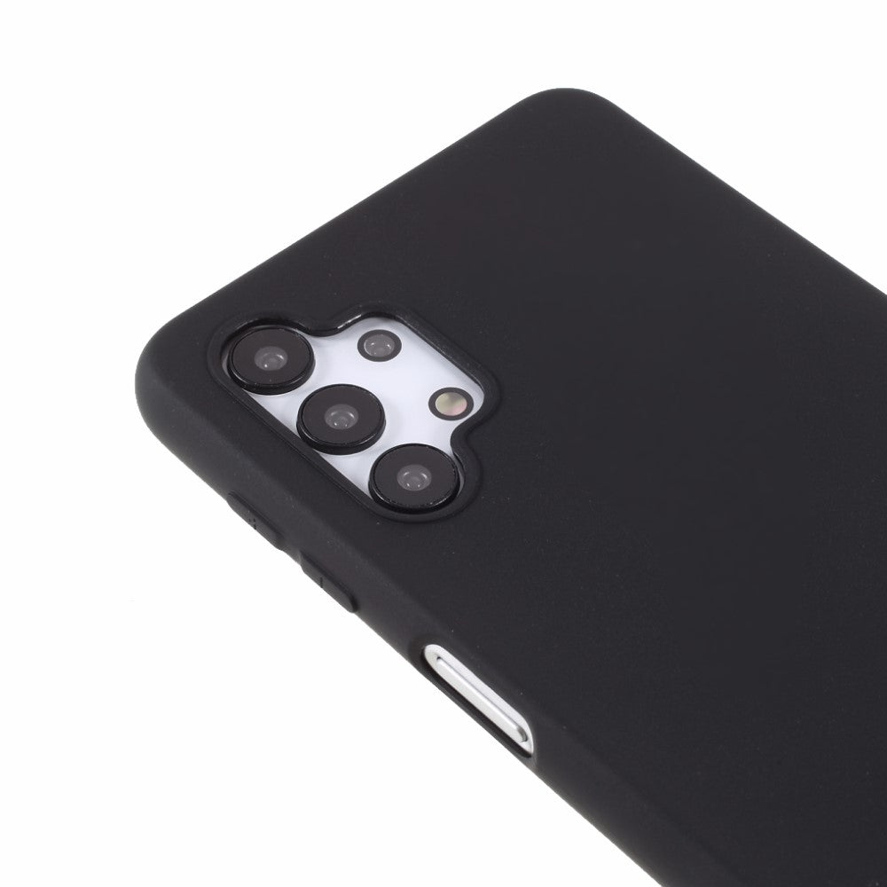 Galaxy A32 5G - Matte Silikon Gummi Hülle schwarz