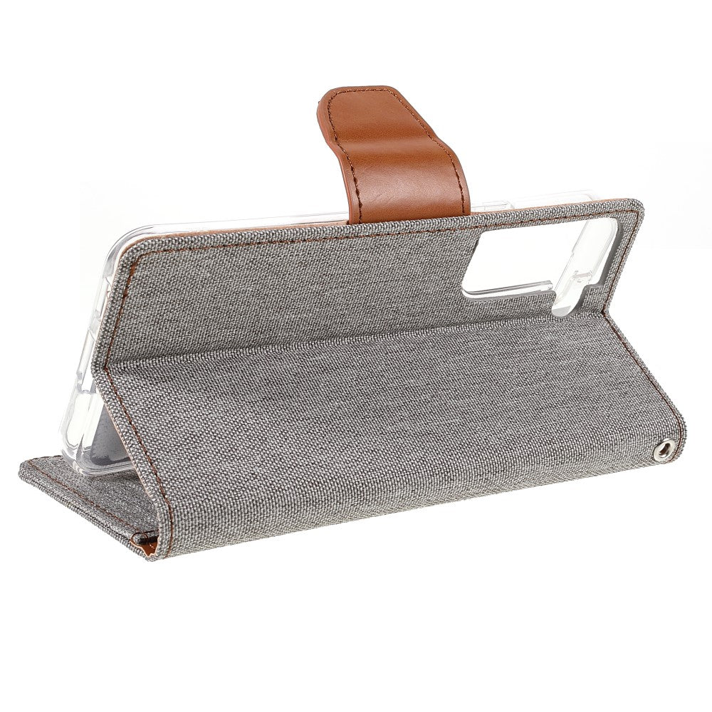 Galaxy S22+ - Custodia in pelle Mercury Canvas Fabric Grigio