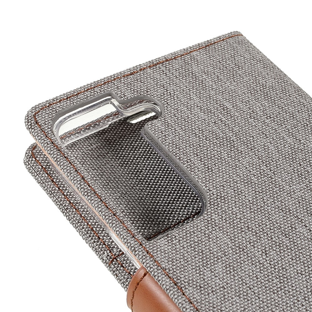 Galaxy S22+ - Custodia in pelle Mercury Canvas Fabric Grigio