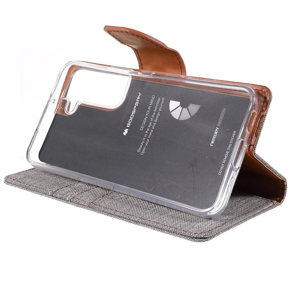 Galaxy S22+ - Custodia in pelle Mercury Canvas Fabric Grigio