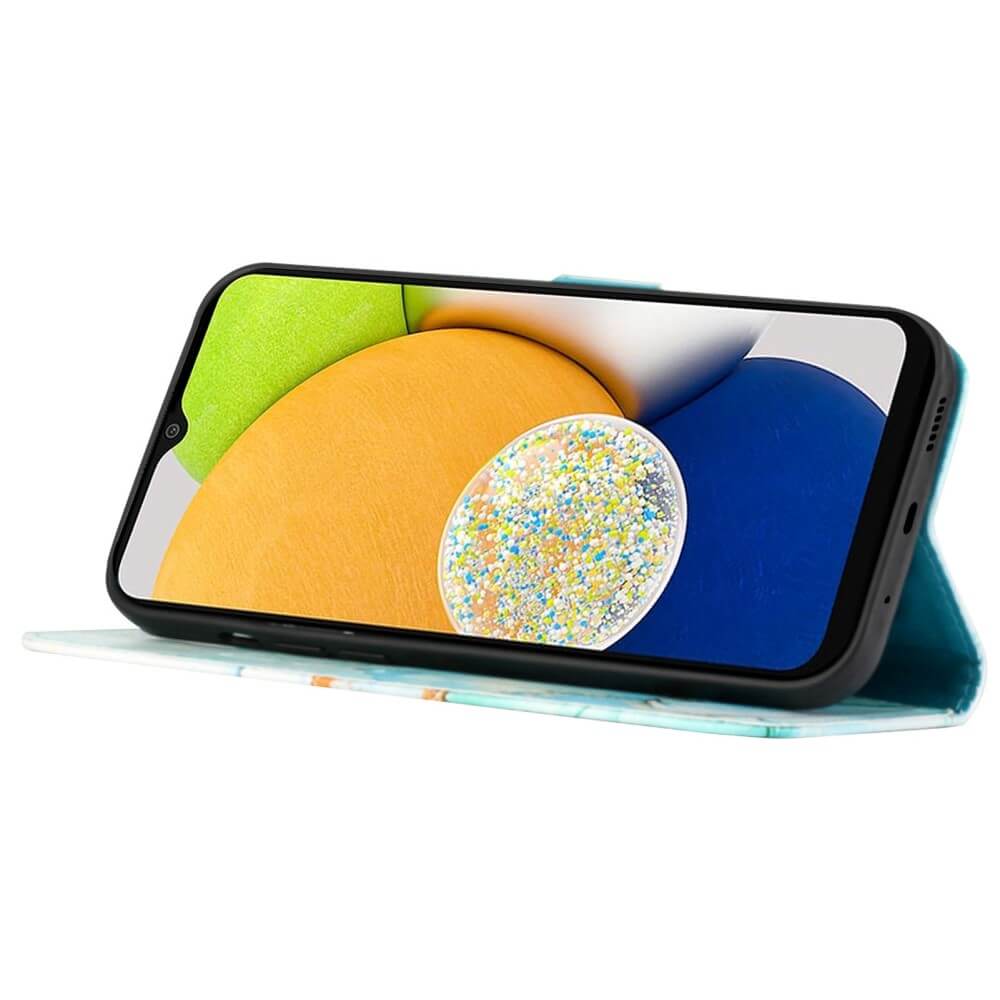 Galaxy A23 - Leder Hülle green Marble