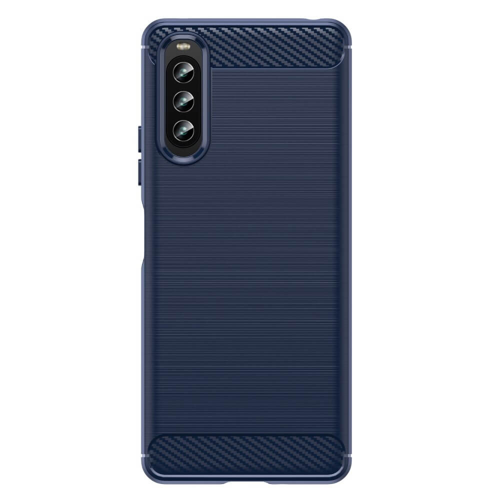 Sony Xperia 10 IV - Metall Carbon Look Hülle