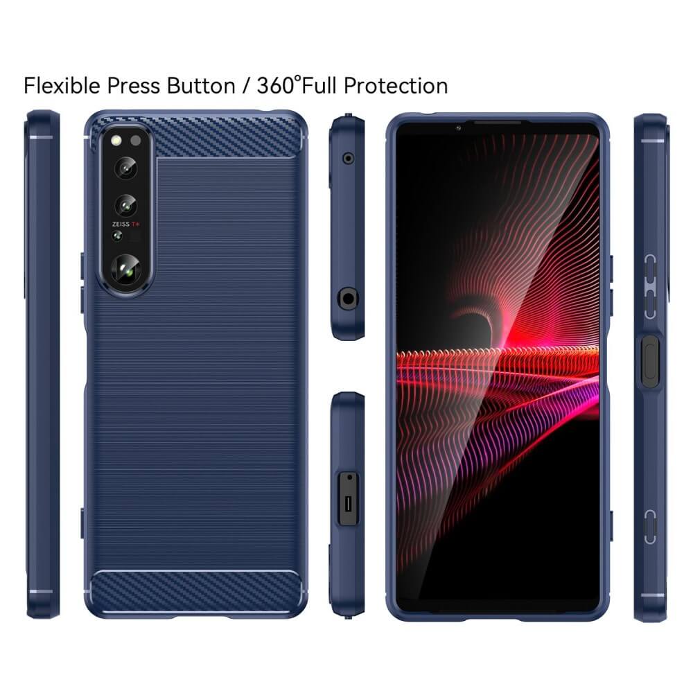 Sony Xperia 1 IV - Metall Carbon Look Hülle