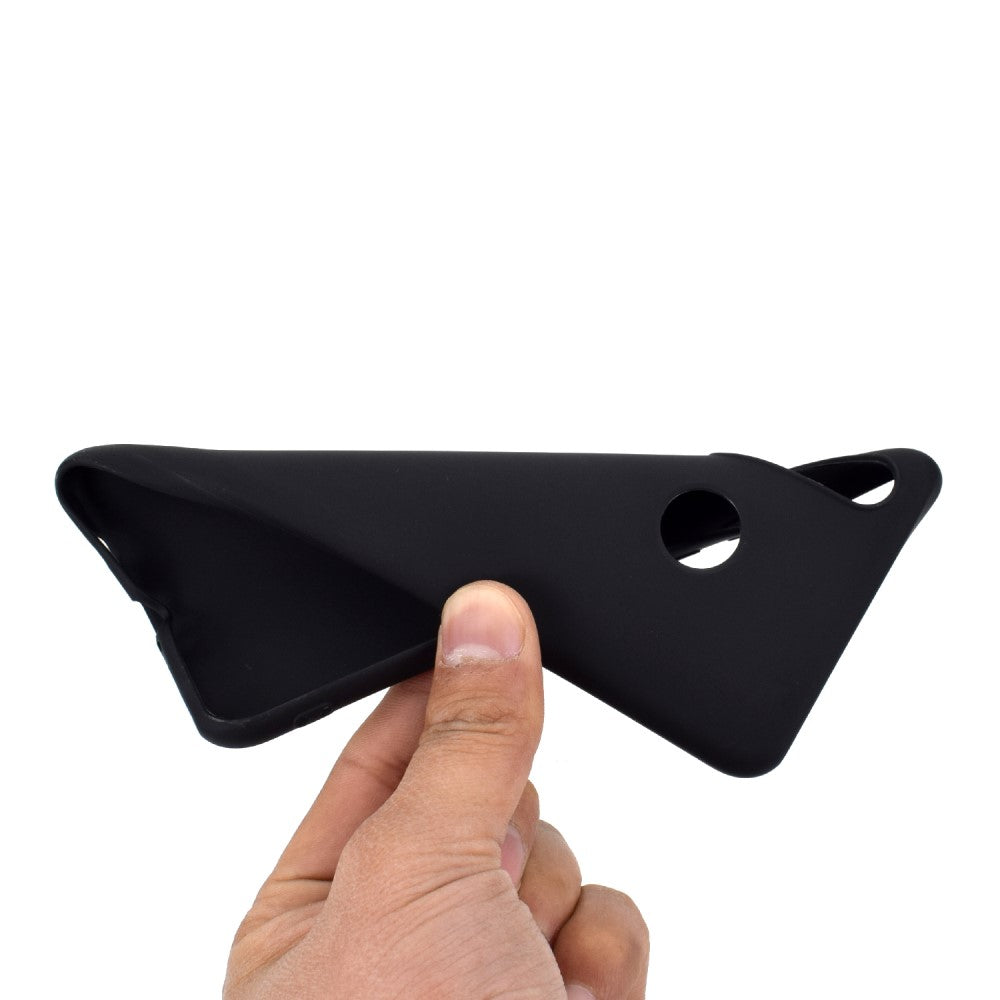 Huawei P30 Lite - Matte Silikon Gummi Hülle schwarz