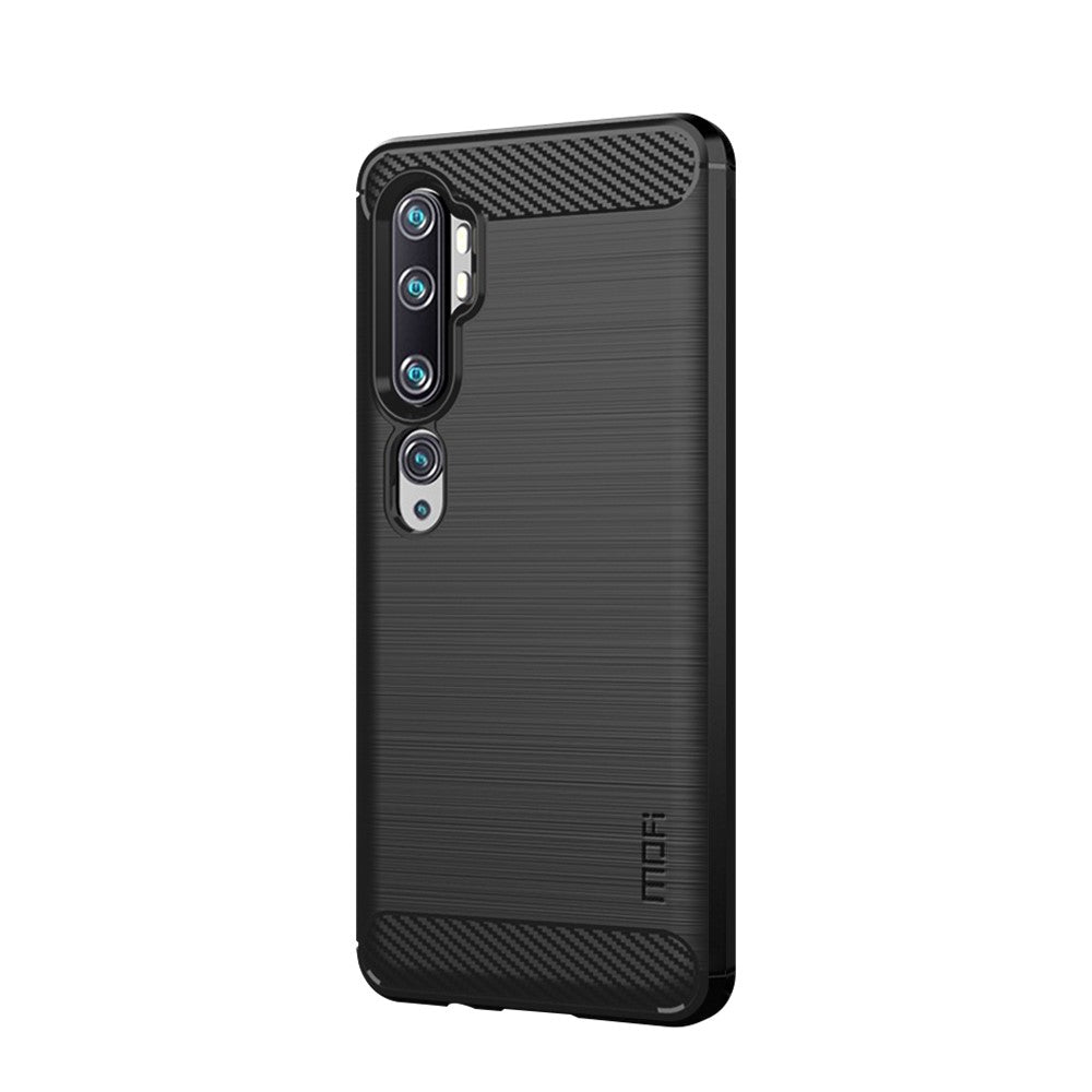 Xiaomi Mi Note 10 / 10 Pro - Metall Carbon Look Gummi Hülle