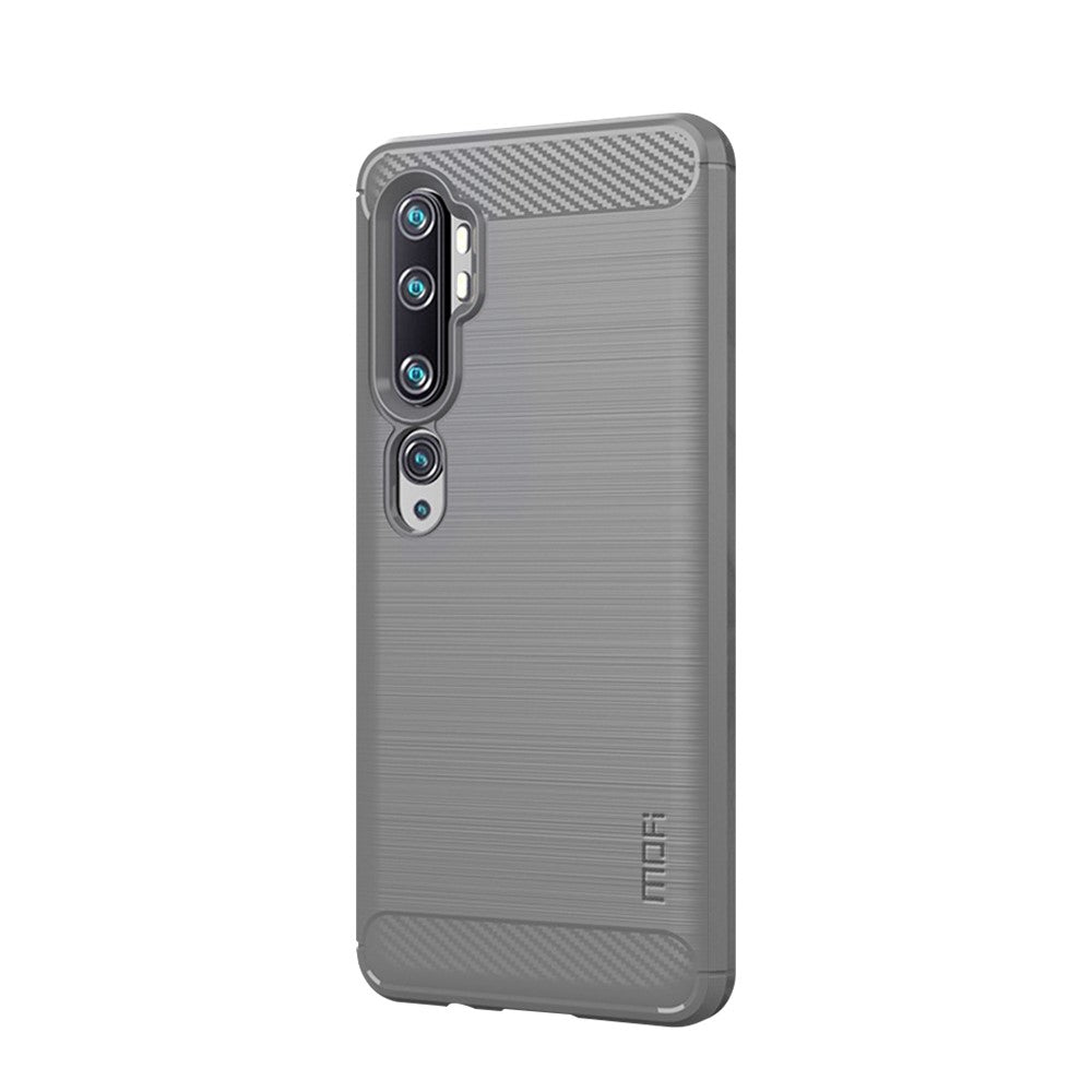 Xiaomi Mi Note 10 / 10 Pro - Metall Carbon Look Gummi Hülle