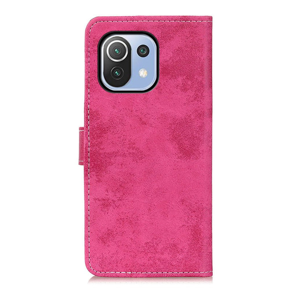 Xiaomi 11 Lite - Vintage Etui Wildleder Optik