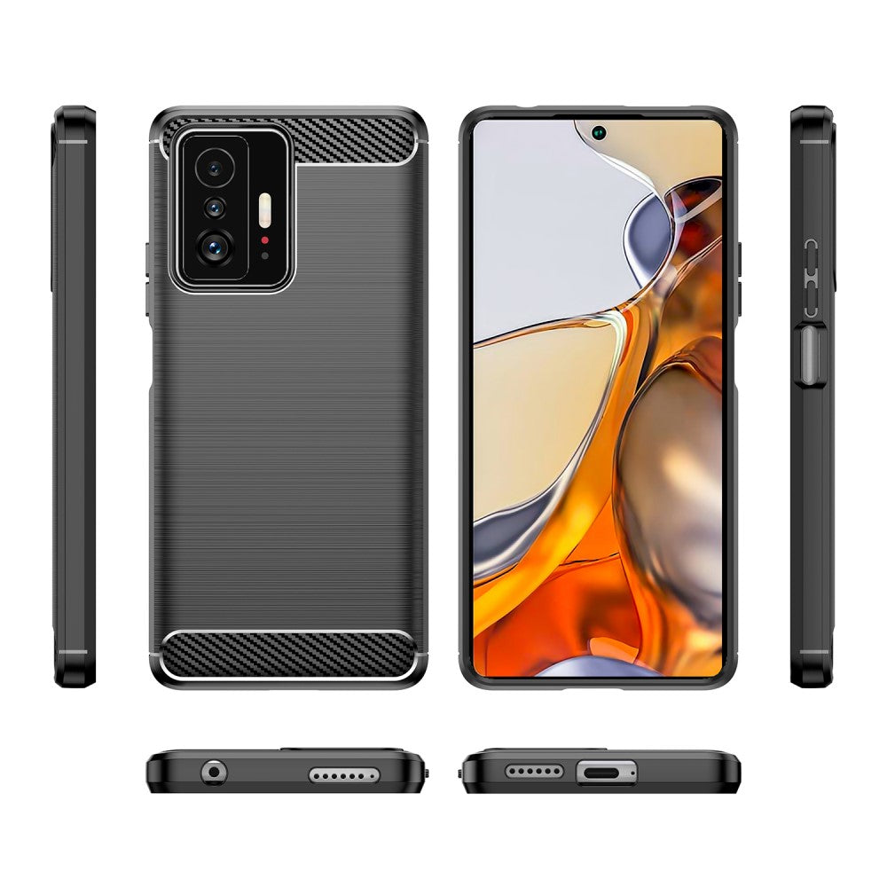 Xiaomi 11T - Cover In Metallo Carbon Look