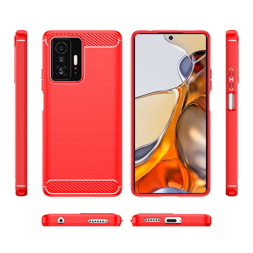 Xiaomi 11T - Cover In Metallo Carbon Look