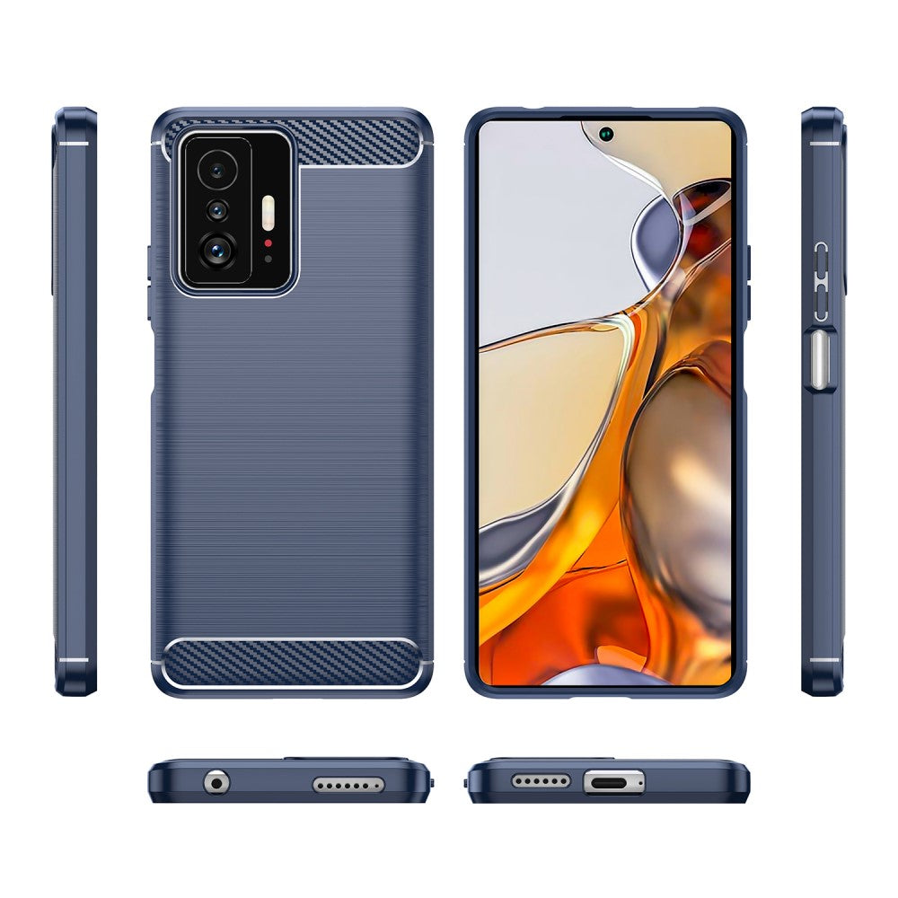 Xiaomi 11T - Cover In Metallo Carbon Look