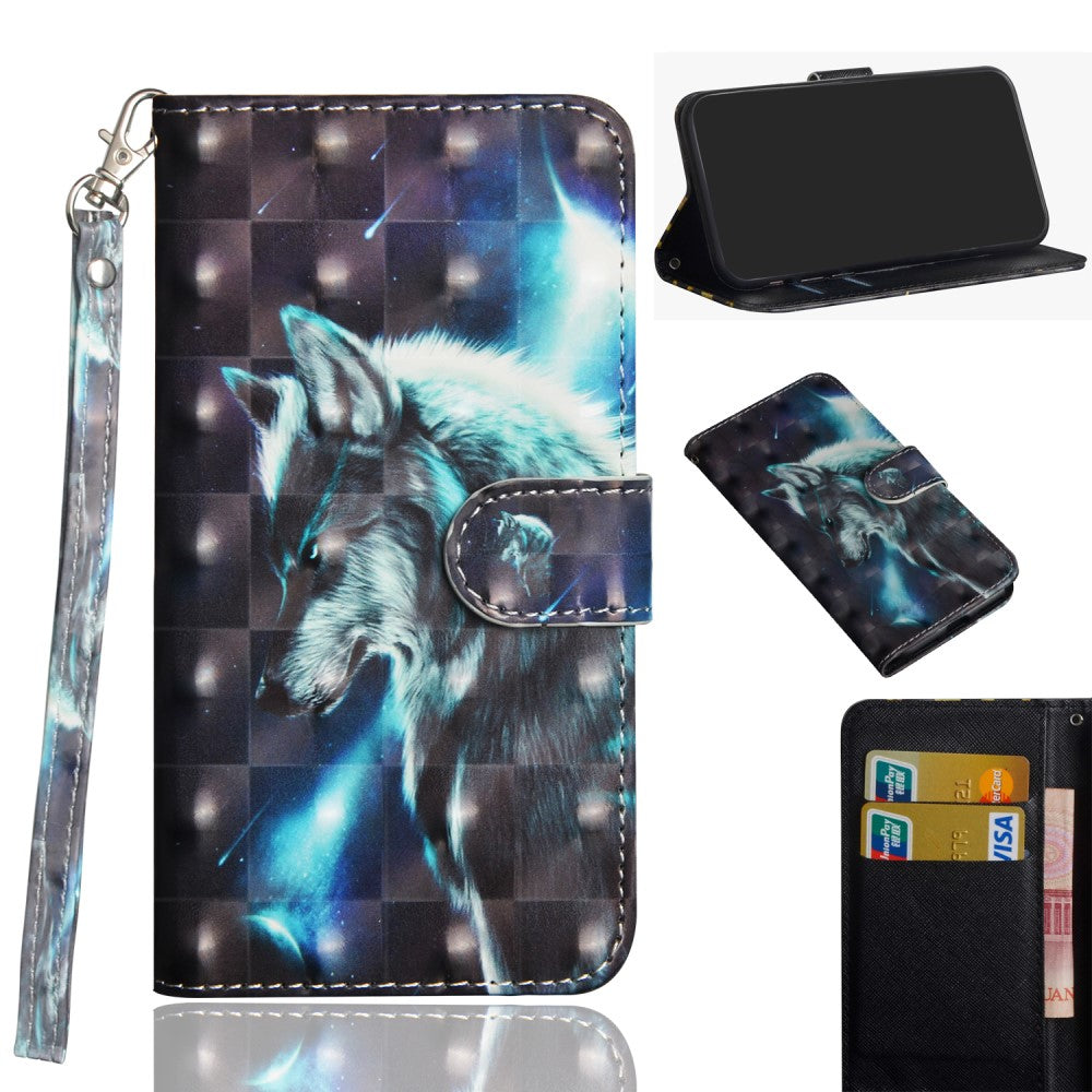 Google Pixel 5 - Custodia Glitter Effect Wolf