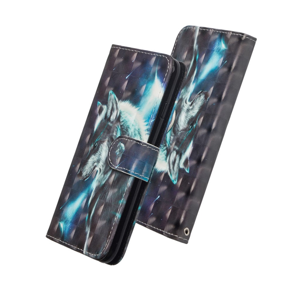 Google Pixel 5 - Custodia Glitter Effect Wolf