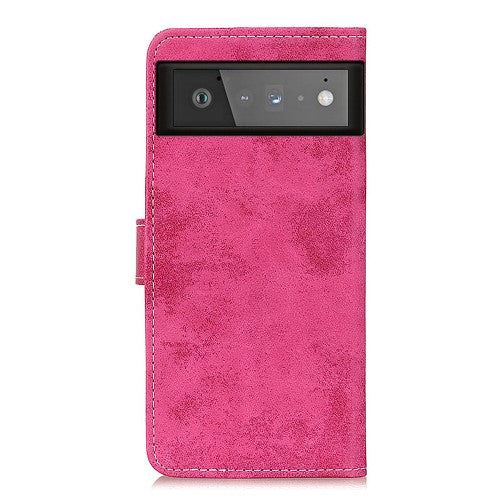 Google Pixel 6 - Vintage Etui Wildleder Optik