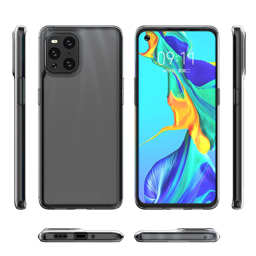 OPPO Find X3 Pro - Silikon Case Hülle transparent