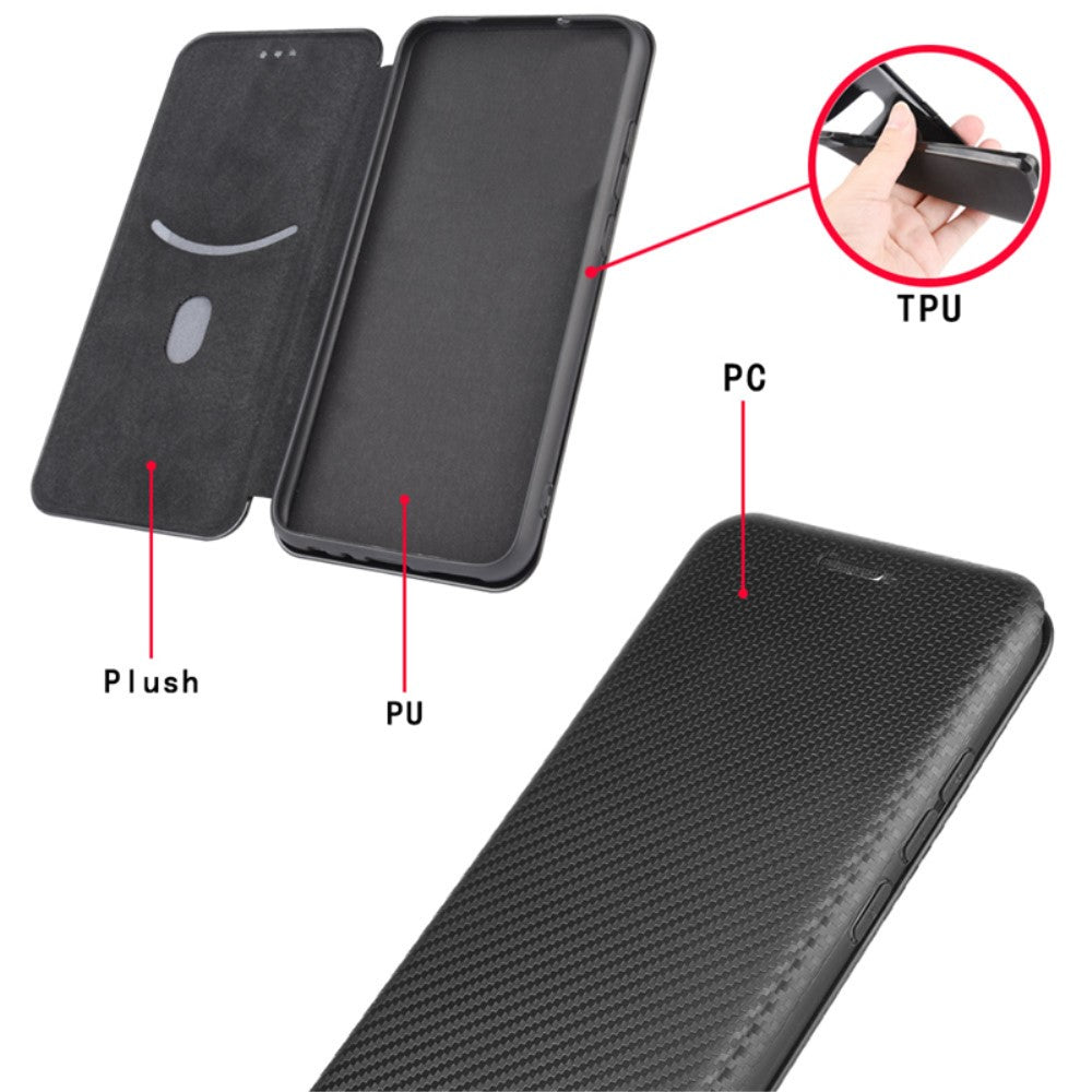 Oppo Find X3 Pro - Carbon Look Flip Case Case