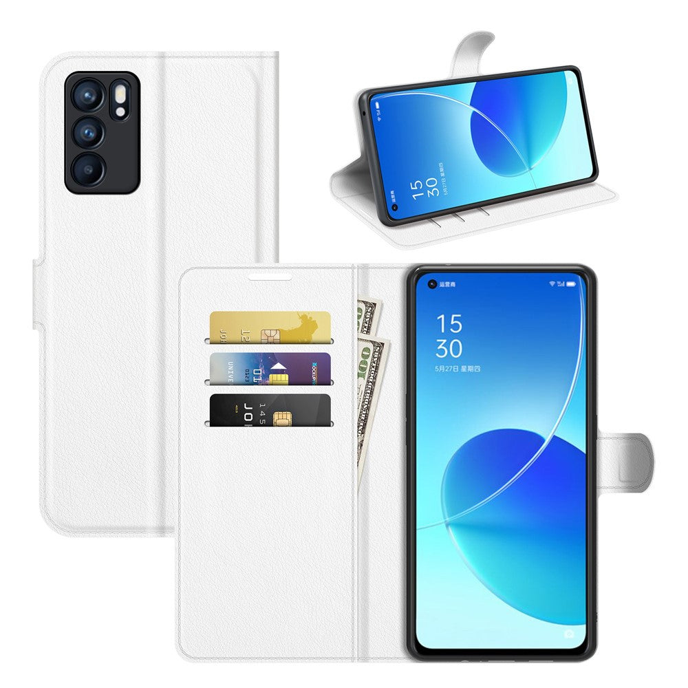 OPPO Reno6 - Leder Etui Hülle