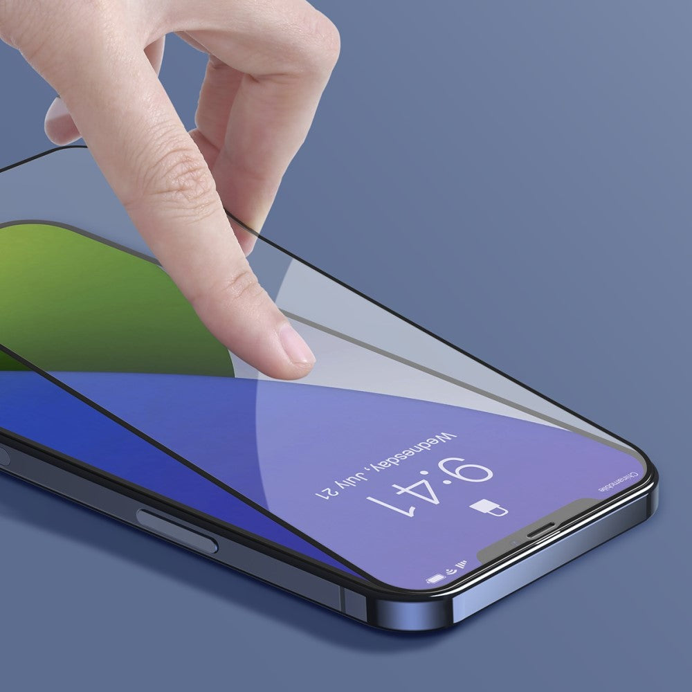 iPhone 12 / 12 Pro - BASEUS 2 Stk. Panzerglas green light