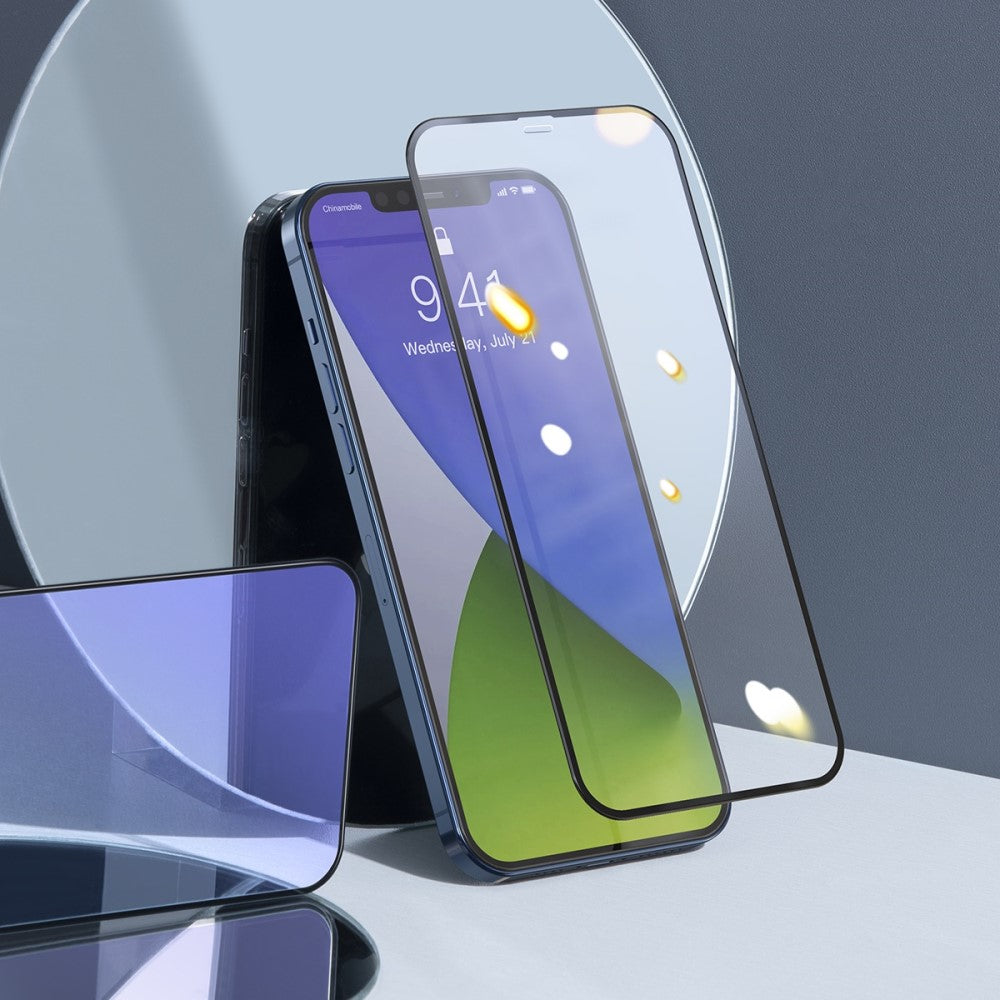 iPhone 12 / 12 Pro - BASEUS 2 Stk. Panzerglas green light