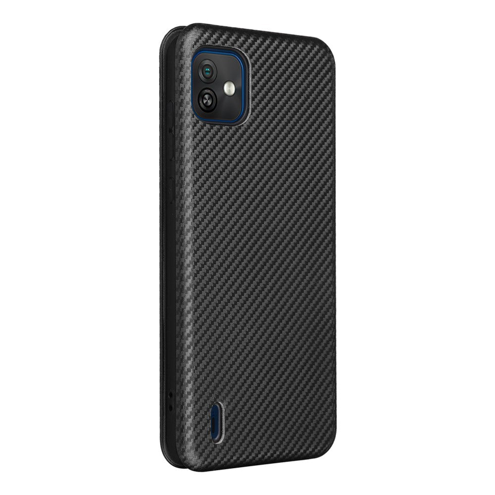 Wiko Y82 - Carbon Look Flip Case Hülle