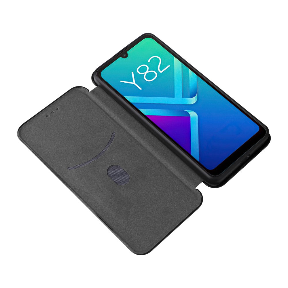 Wiko Y82 - Carbon Look Flip Case Hülle