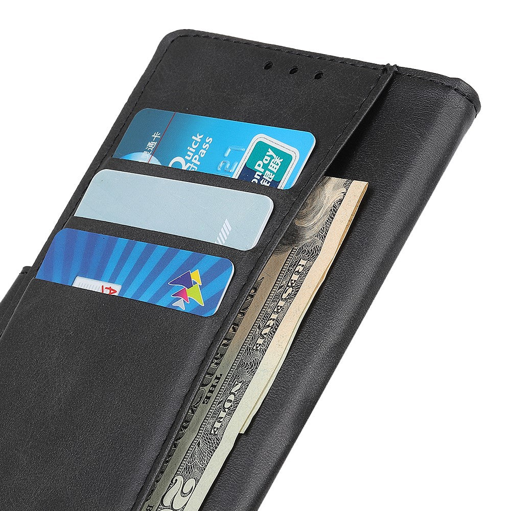 Nokia G10 / G20 - Leder Etui Hülle schwarz