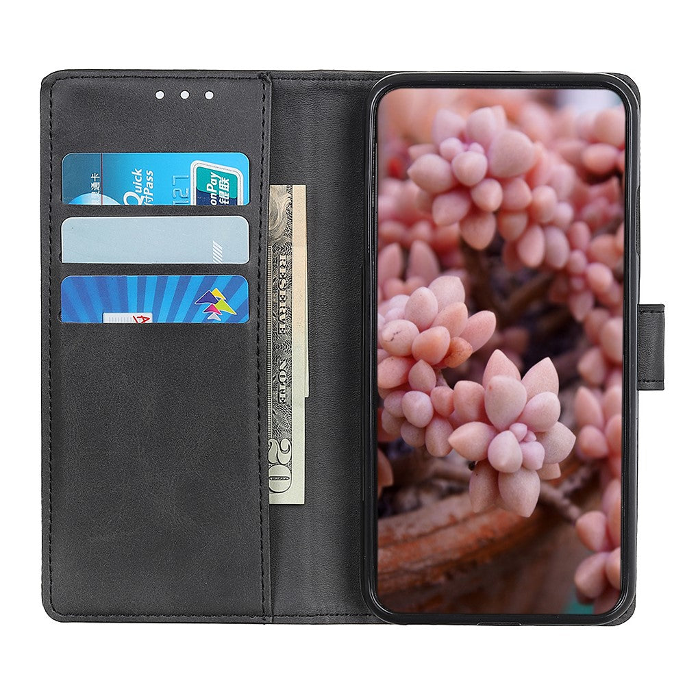 Nokia G10 / G20 - Leder Etui Hülle schwarz