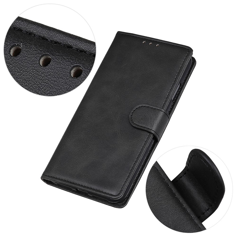 Nokia G10 / G20 - Leder Etui Hülle schwarz