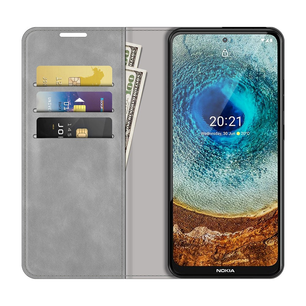 Nokia X20 - Seidige Stand Flip Case Hülle