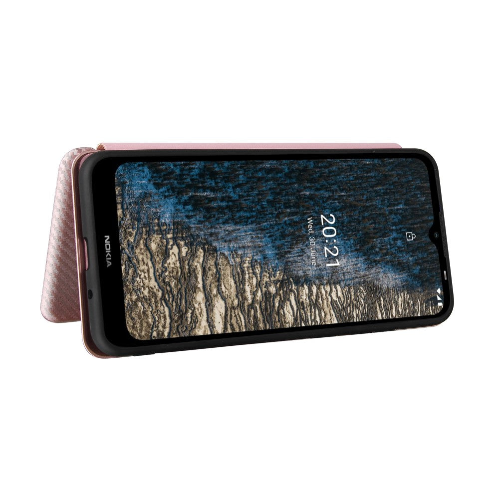 Nokia C20 - Carbon Look Flip Case Hülle