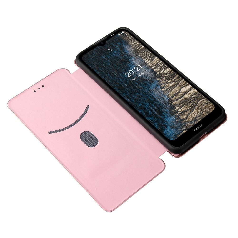 Nokia C20 - Carbon Look Flip Case Hülle
