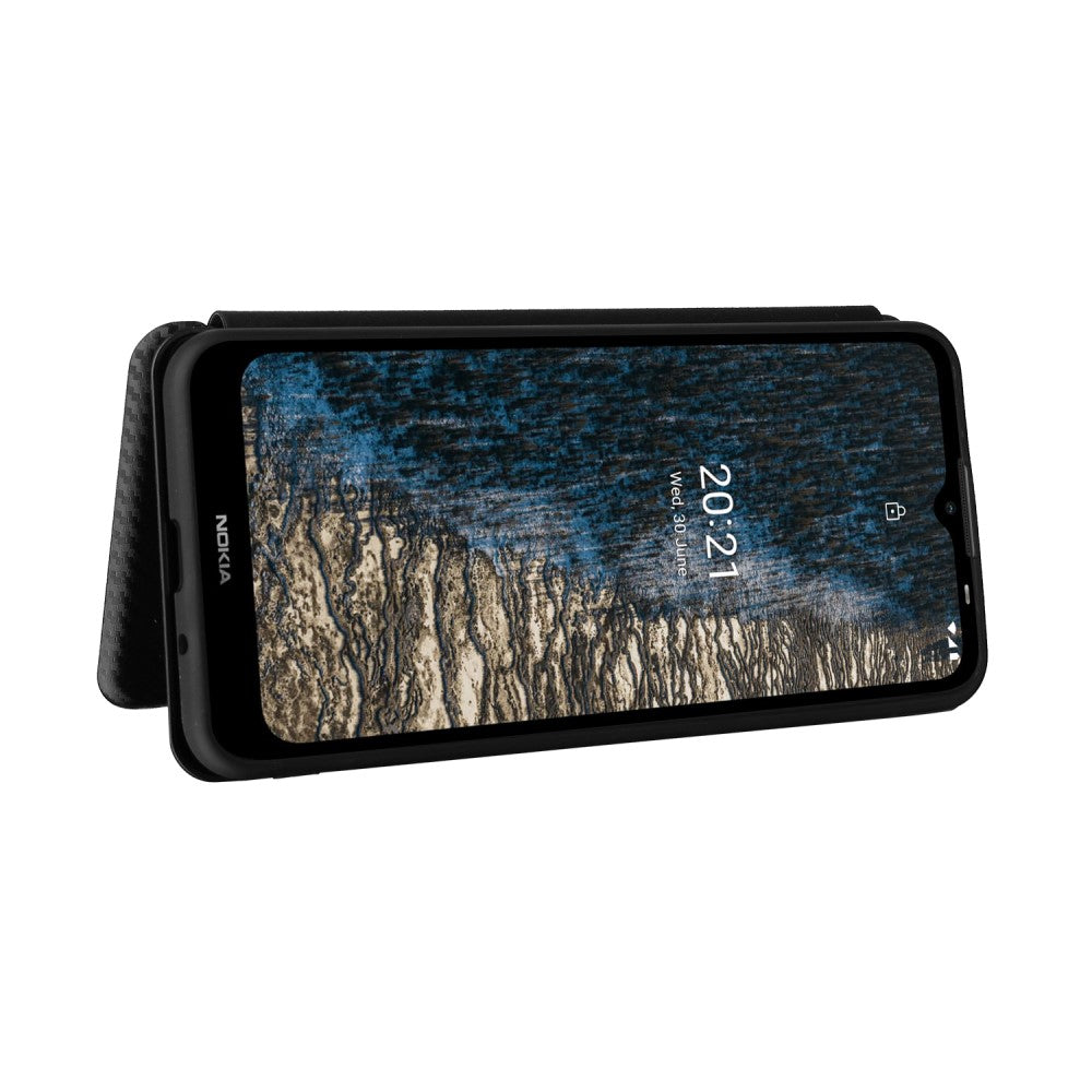 Nokia C20 - Carbon Look Flip Case Hülle