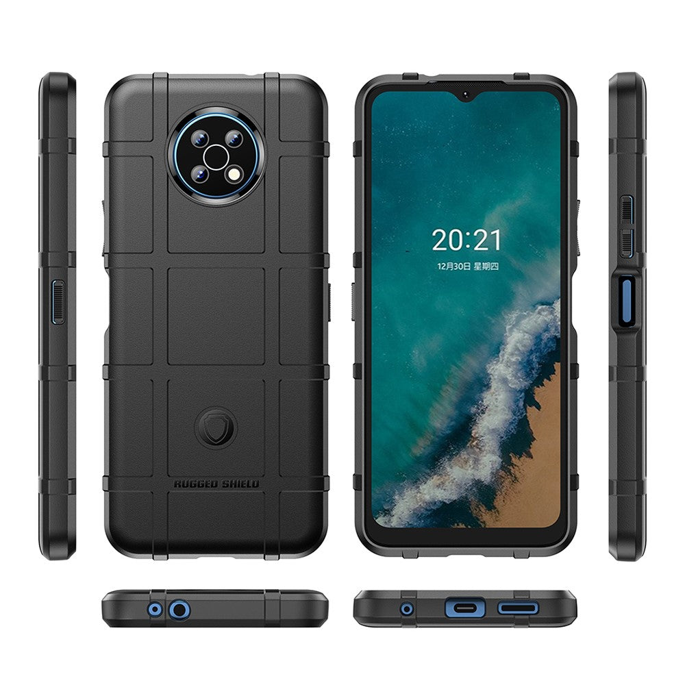 Nokia G50 - Gummi Hülle kariert schwarz