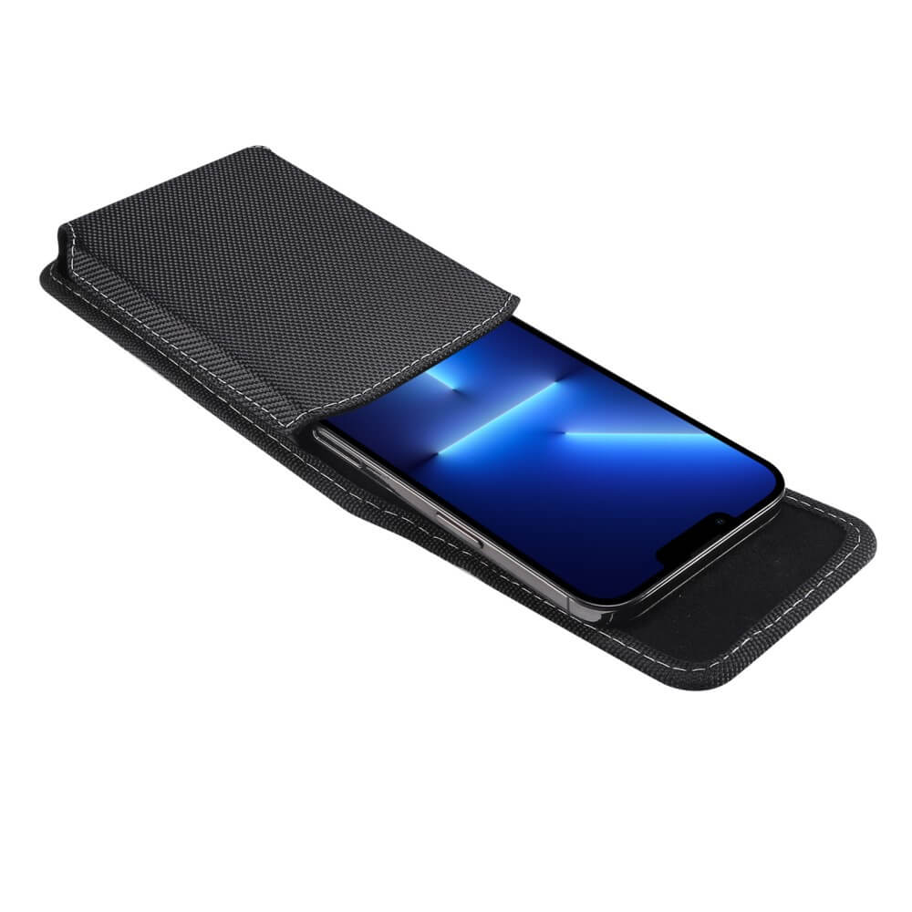 Vertikale Oxford Gurttasche mit Clip 17cm / XL